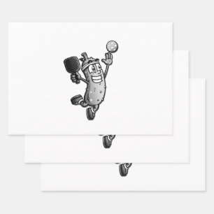 Pickleball Star Wrapping Paper Sheet
