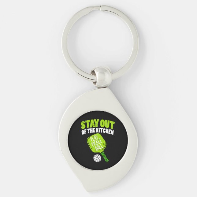 Pickleball - Stay Out Of The Kitchen Key Ring (Front)