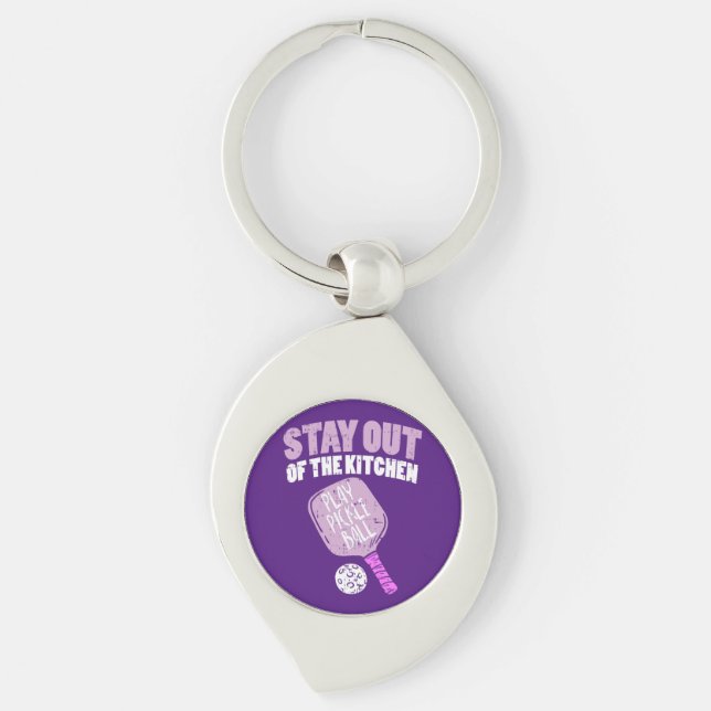 Pickleball - Stay Out Of The Kitchen Key Ring (Front)