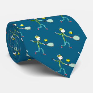 Pickleball Stickman Tie