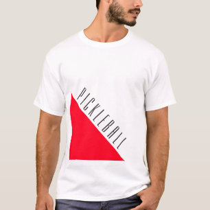PICKLEBALL Stylish Bright Red Wedge On White T-Shirt