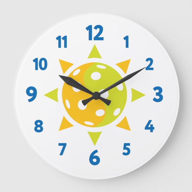 Pickleball sun icon clock (Front)