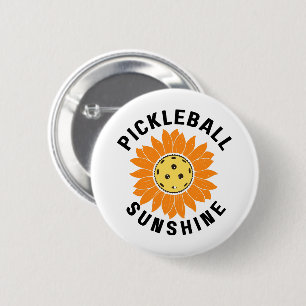 Pickleball sunshine 6 cm round badge