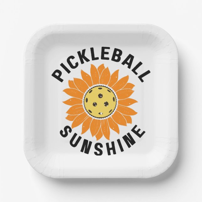 Pickleball sunshine paper plate (Front)