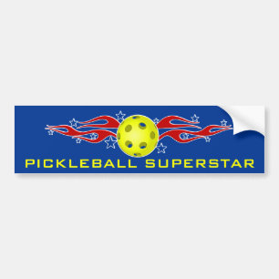 Pickleball Superstar Bumper Sticker