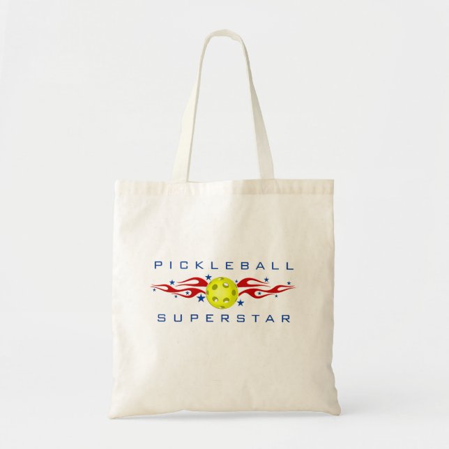 Pickleball Superstar Tote Bag (Front)