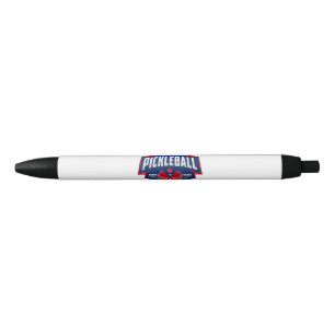 Pickleball Support the Team Pickleball Player USA  Black Ink Pen