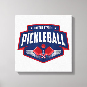 Pickleball Support the Team Pickleball Player USA  Canvas Print