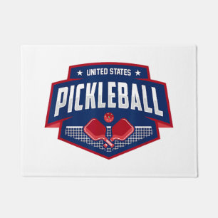 Pickleball Support the Team Pickleball Player USA Doormat