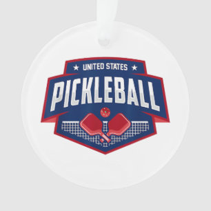Pickleball Support the Team Pickleball Player USA Ornament