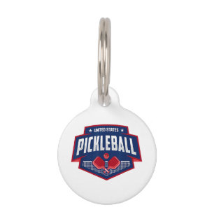 Pickleball Support the Team Pickleball Player USA Pet Tag