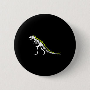 Pickleball t rex funny pickle ball dinosaur lover 6 cm round badge