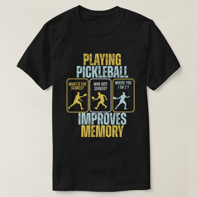 Pickleball T-Shirt - Pickleball Mens Tshirts (Design Front)