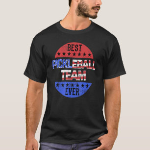 Pickleball Team Player Independence Day Patriotic T-Shirt