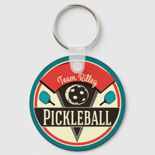 Pickleball Team Player Name Key Ring