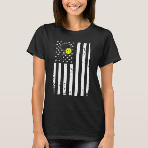   Pickleball Team   USA American Flag T-Shirt