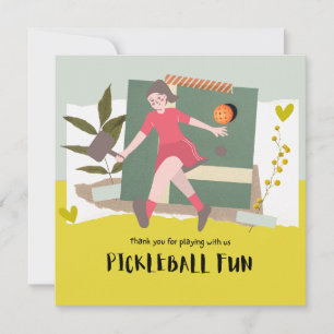 Pickleball thank you card