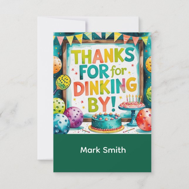 Pickleball  thank you card (Front)