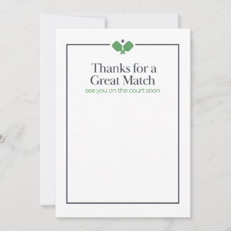 Pickleball Thank You Card | Navy Green