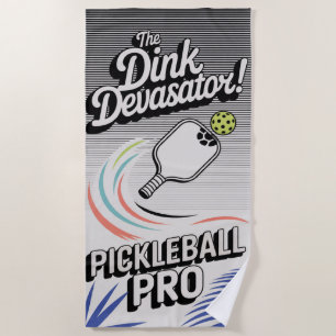 Pickleball The Dink Devastator Club Beach Towel
