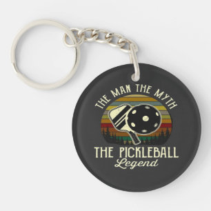 Pickleball- The Man, The Myth, The Legend Key Ring