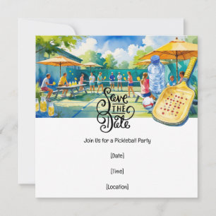 Pickleball themed  Party  Invitation