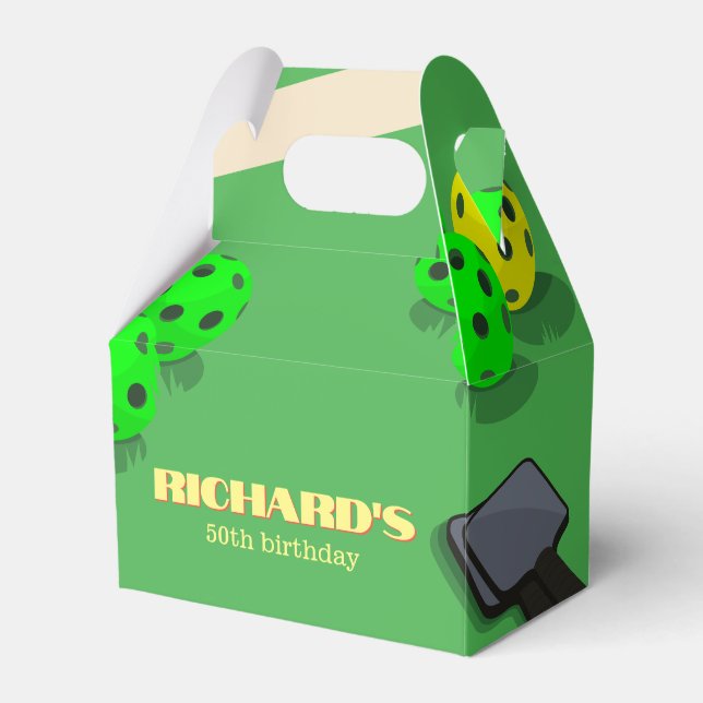 Pickleball Themed Sports Dinking Birthday Party Favour Box (Front Side)