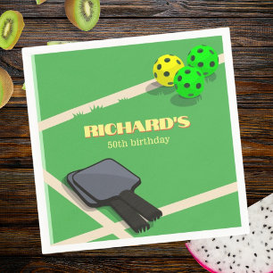 Pickleball Themed Sports Dinking Birthday Party Napkin