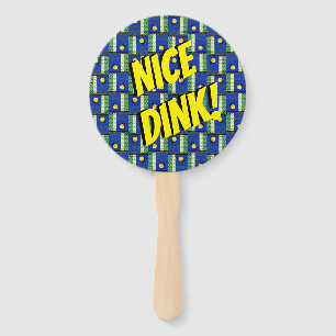 Pickleball 'Til the Streetlights Come On, Blue  Hand Fan