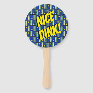 Pickleball 'Til the Streetlights Come On, Blue  Hand Fan