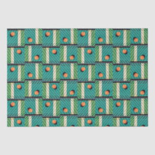 Pickleball 'Til the Streetlights Come On Teal Tissue Paper