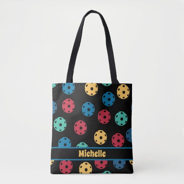 🤩 Pickleball tote bag with custom name (Front)