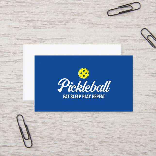 Pickleball trainer business card template (Front/Back In Situ)