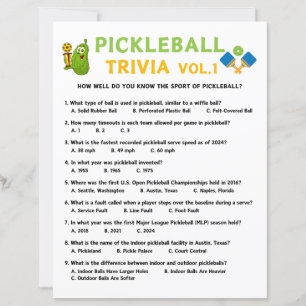 Pickleball Trivia Game Vol.1