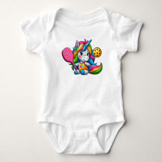 Pickleball Unicorn  Baby Bodysuit
