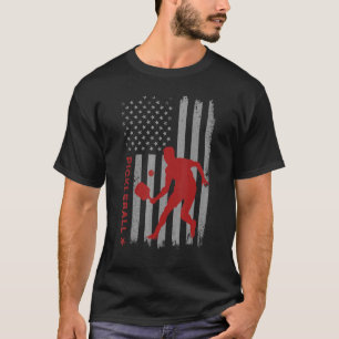 Pickleball Usa American Flag Pickle Ball Player La T-Shirt