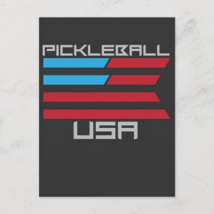 Pickleball USA Flag Sport Fitness Postcard