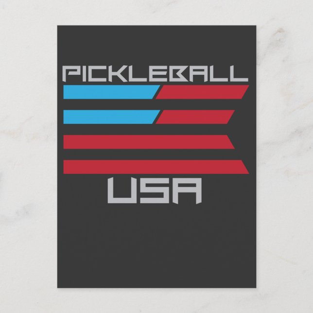 Pickleball USA Flag Sport Fitness Postcard (Front)