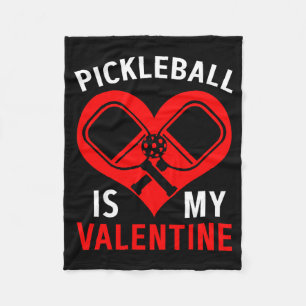 Pickleball valentine 67 6 7 funny love heart fleece blanket