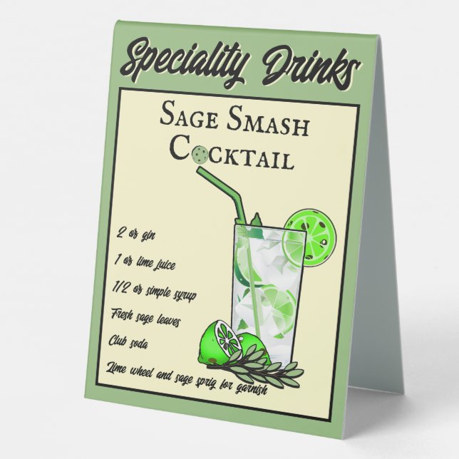 Pickleball Wedding Bachelorette Speciality Cocktai (Back)