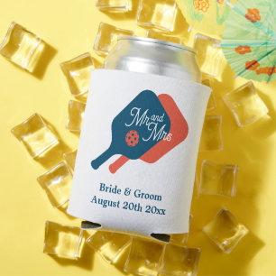 Pickleball wedding can cooler. Fun beverage holder Cooler