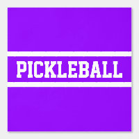 PICKLEBALL White Racing Stripes On Bright Purple