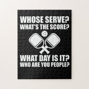 Pickleball Whose Serve Score League Pickleball Jigsaw Puzzle
