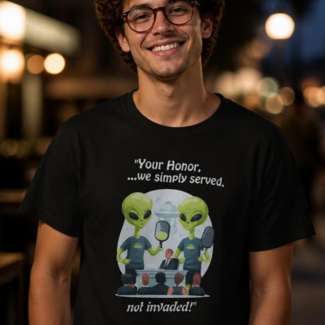 Pickleball with Aliens Funny T-shirt (Creator Uploaded)