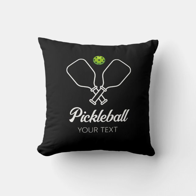 Pickleball with Paddles & Ball Personalised  Cushion (Front)