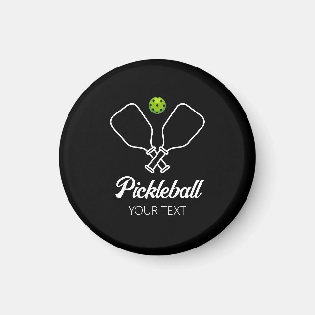 Pickleball with Paddles & Ball Personalised  Magnet (Front)