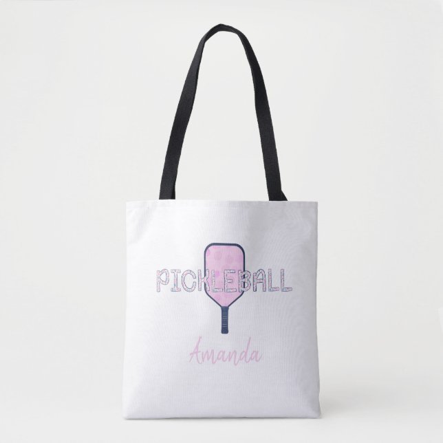 Pickleball with Pickleball Paddle Personalised  Tote Bag (Front)