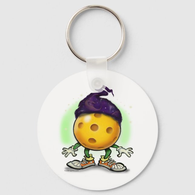 Pickleball Wizard Key Ring (Front)