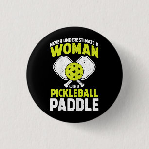 Pickleball Woman Funny Pickleball Player Gift 3 Cm Round Badge
