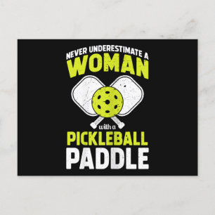 Pickleball Woman Funny Pickleball Player Gift Holiday Postcard